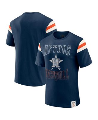 Darius Rucker Collection By Men's Navy Houston Astros Distressed Sleeve Stripe T-Shirt