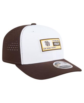 Men's White/Brown San Diego Padres Established Patch 9SEVENTY Adjustable Hat