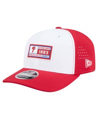 Men's White/Red Philadelphia Phillies Established Patch 9SEVENTY Adjustable Hat