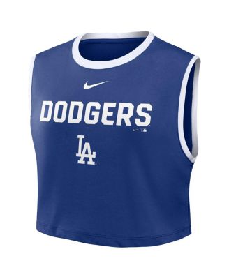 Women's Royal Los Angeles Dodgers Primetime Loose Dri-FIT Cropped Tank Top