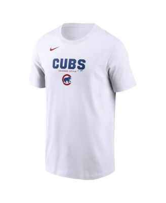 Men's White Chicago Cubs Bold Team Name T-Shirt