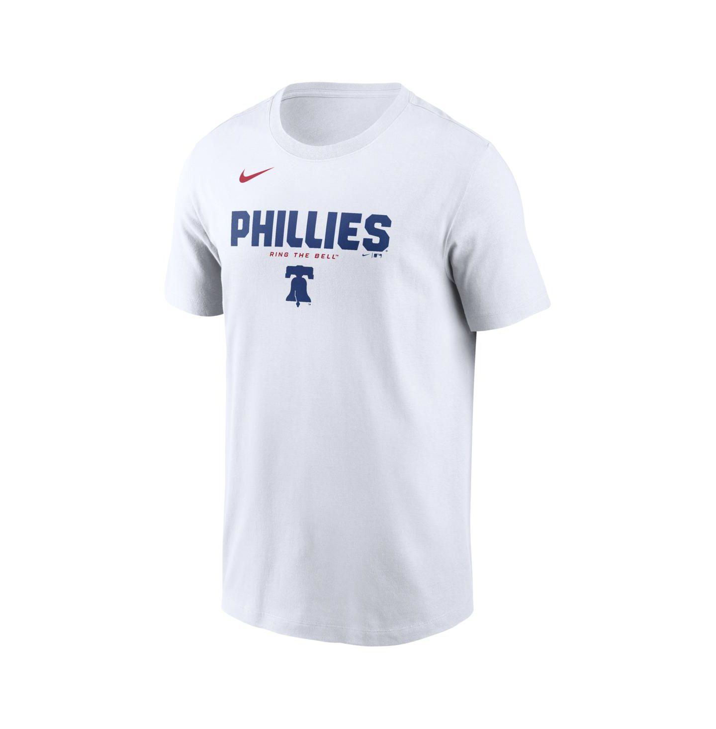 Мужская футболка Nike White Philadelphia Phillies Bold Team Name — фото 2