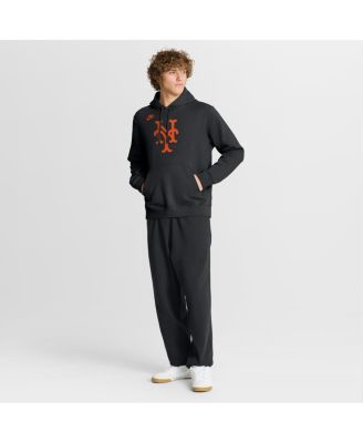 Men's Black New York Mets Cooperstown Collection Logo Club Hoodie