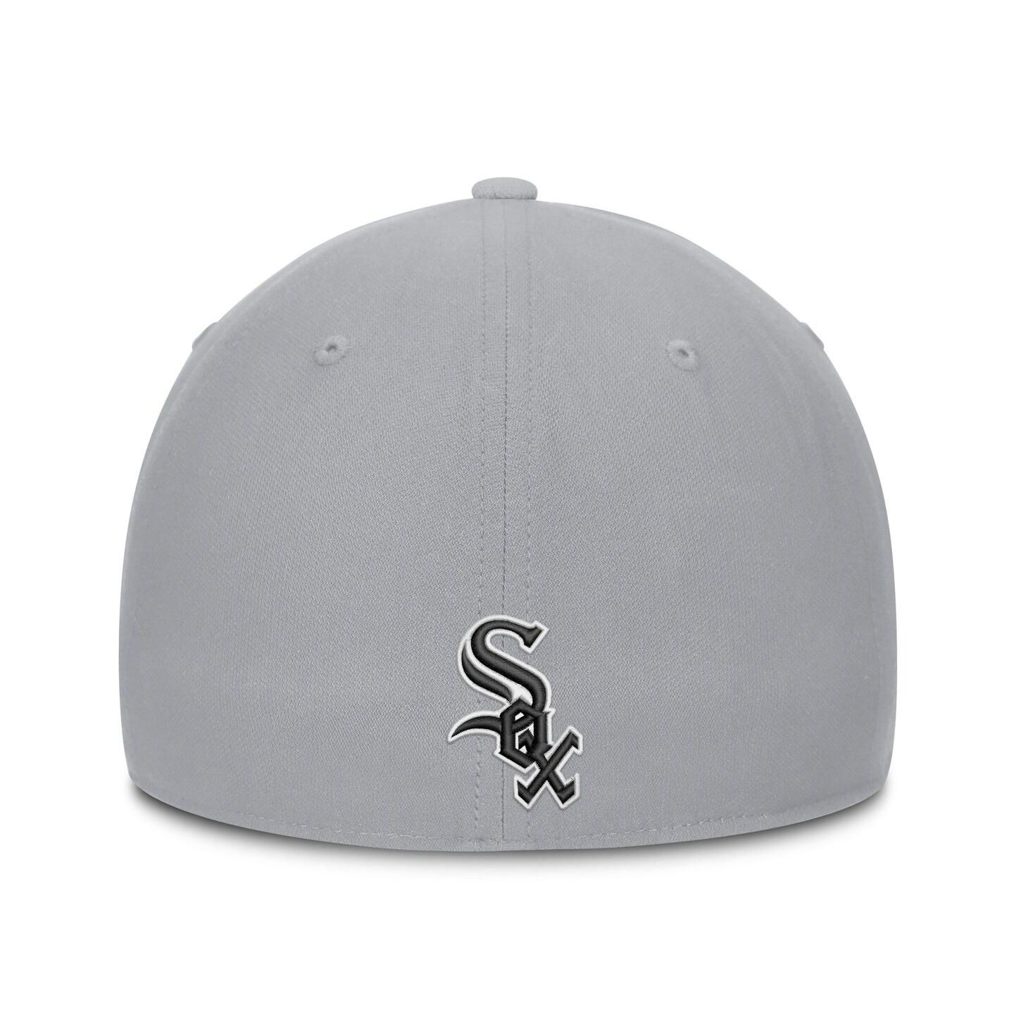 Мужская кепка Nike Gray Chicago White Sox Primetime Dri-FIT Rise Bozz Flex Hat — фото 4