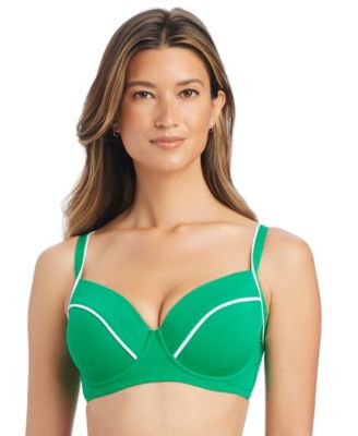 Women's Over-The-Shoulder Underwire D-Cup Swim Bikini Top