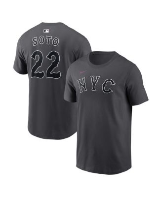 Men's Juan Soto Anthracite New York Mets City Connect Name & Number T-Shirt