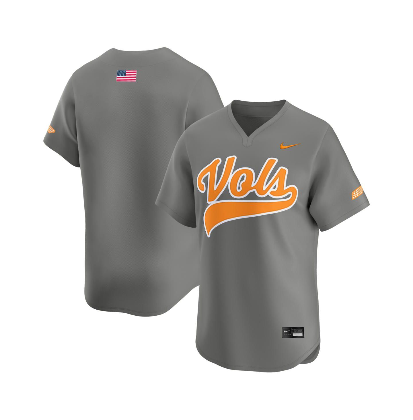 Мужской топ Nike Gray Tennessee Volunteers Alternate Limited Baseball Jersey — фото 1