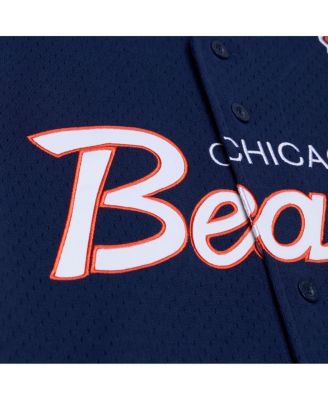 Men's Navy Chicago Bears Head Coach Mesh Full-Button Fashion Jersey