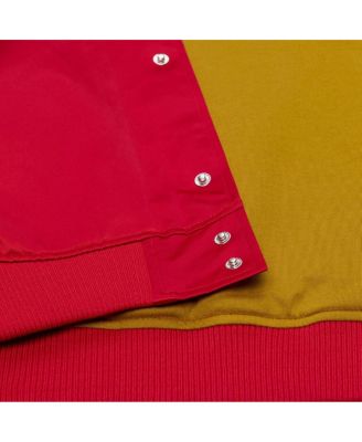 Men's Scarlet San Francisco 49ers Head Coach Lightweight Full-Snap Satin Jacket