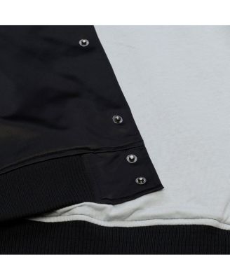 Men's Black Las Vegas Raiders Head Coach Lightweight Full-Snap Satin Jacket