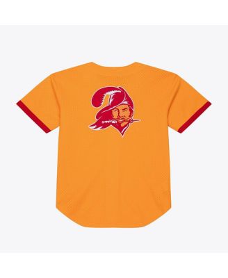 Men's Orange Tampa Bay Buccaneers Head Coach Mesh Full-Button Fashion Jersey