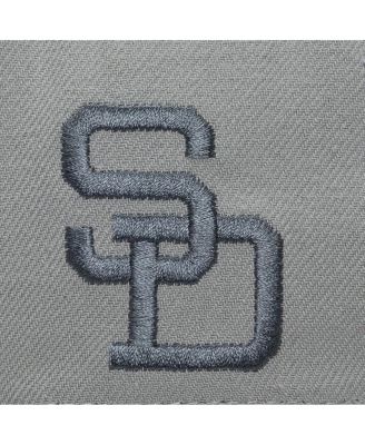 Men's Gray San Diego Padres Cooperstown Thunderstorm Head Coach Pro-Crown Adjustable Hat