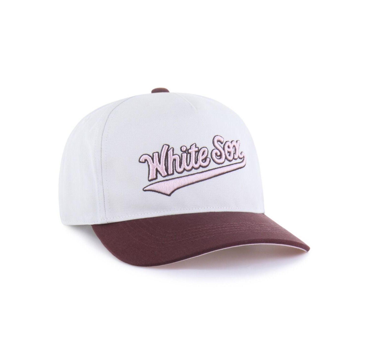 Men's and Women's Stone/Burgundy Chicago White Sox Love Letter Adjustable Hitch Hat