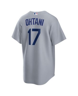 Men's Shohei Ohtani Gray Los Angeles Dodgers Road Replica Jersey