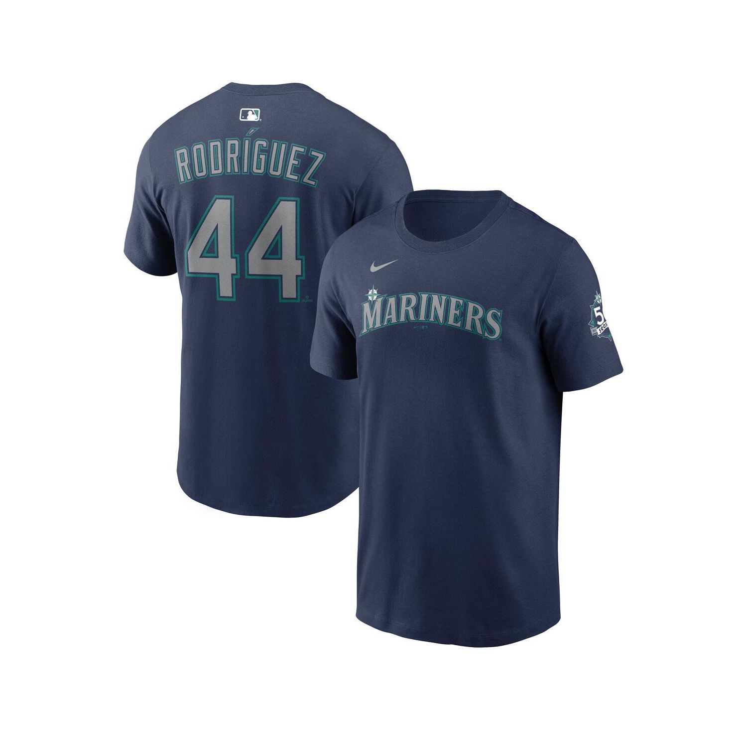 Men's Julio Rodríguez Navy Seattle Mariners 50th Season Name & Number T-Shirt