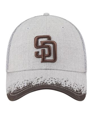 Men's Gray San Diego Padres Visor Paint Splatter 39THIRTY Flex Hat
