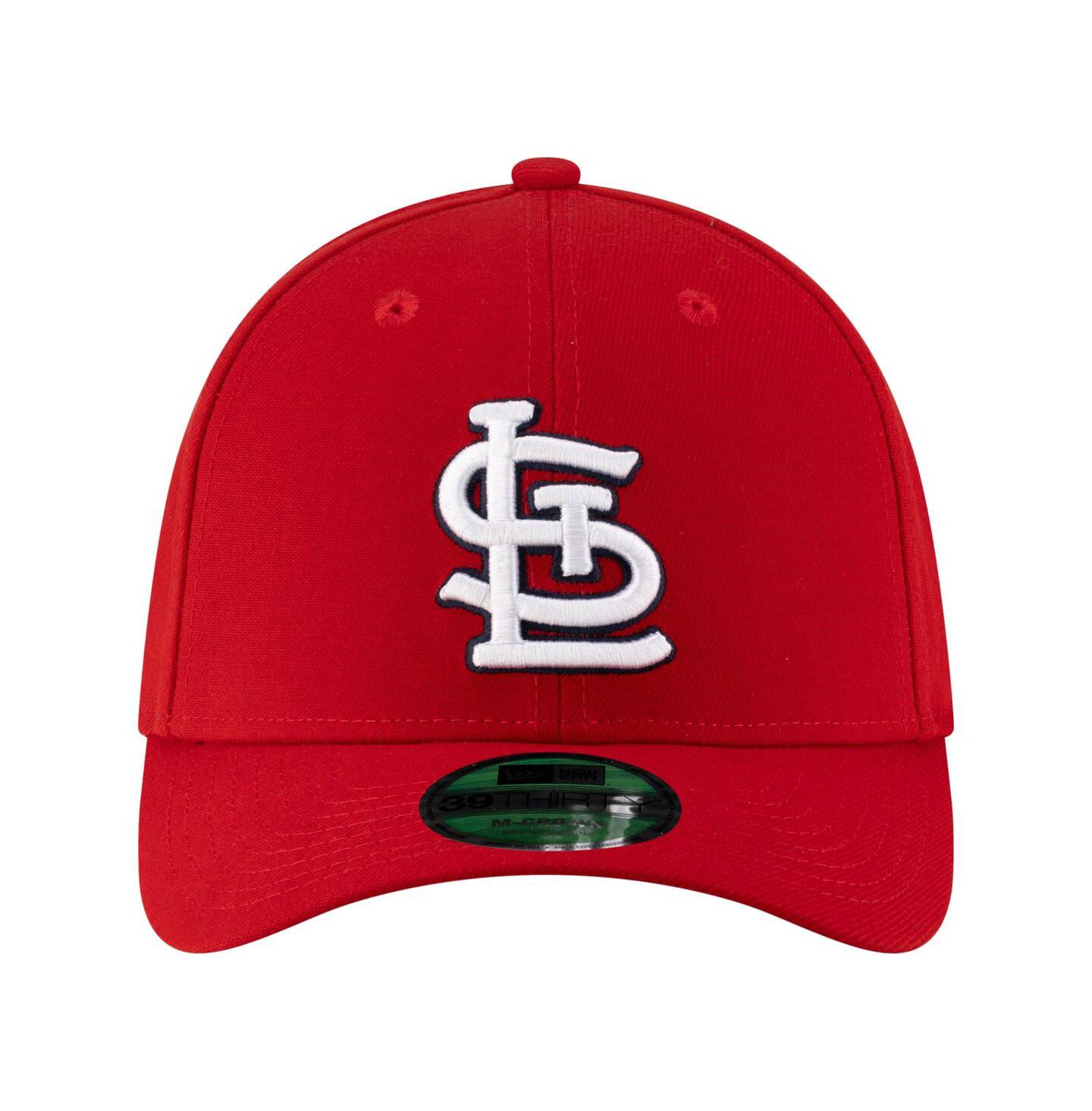 Мужская кепка New Era Red St. Louis Cardinals Player Replica 39THIRTY M-Crown Flex Hat — фото 2