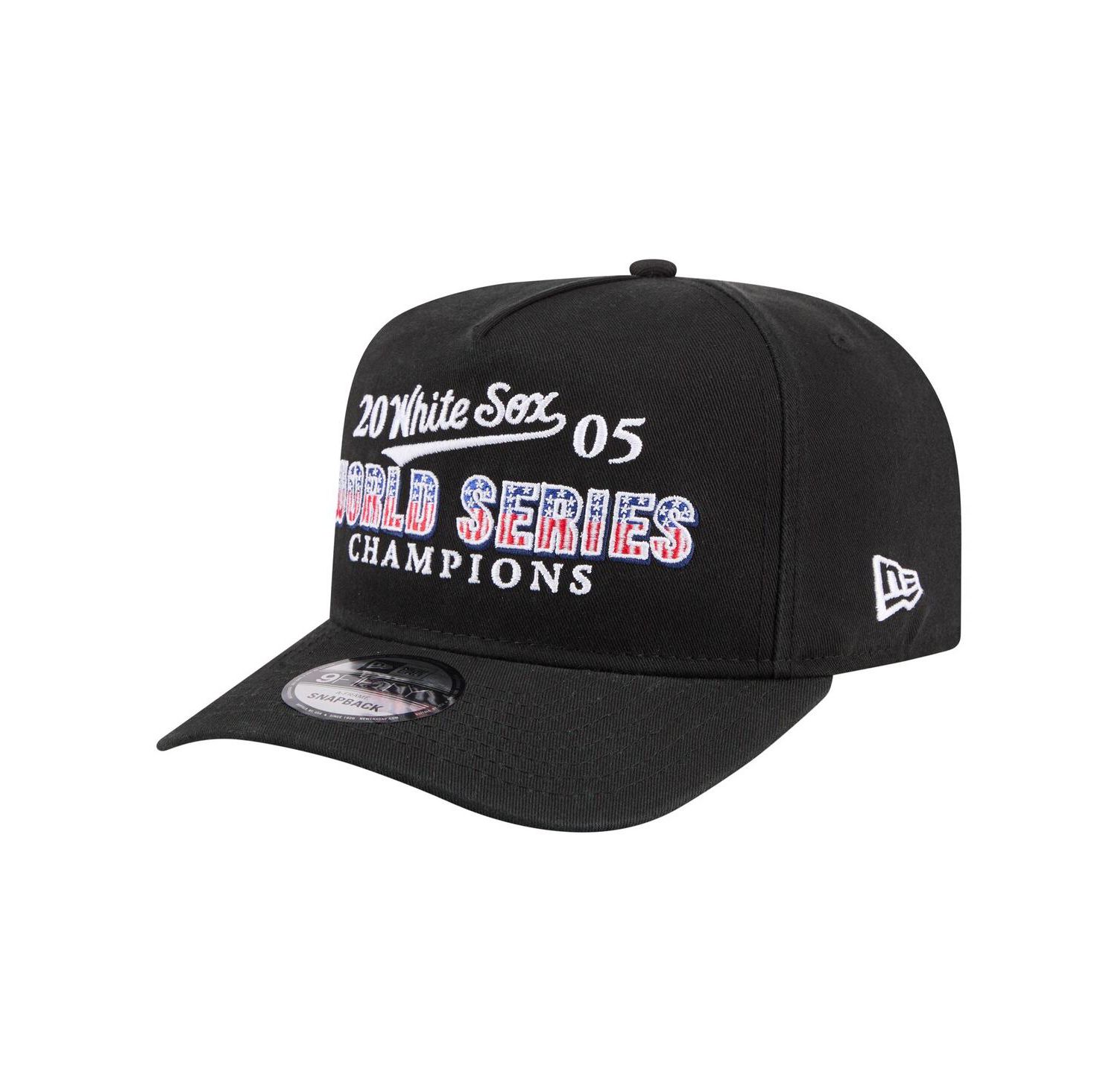 Men's Black Chicago White Sox 2005 World Series Champions Historic 9FIFTY A-Frame Snapback Hat