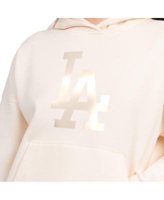 Women's Cream Los Angeles Dodgers Pastel Relaxed Hoodie