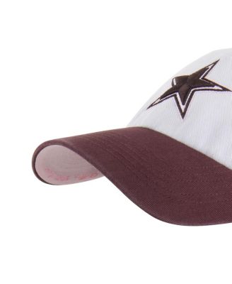 Men's and Women's Stone/Burgundy Dallas Cowboys Love Letter Clean Up Adjustable Hat