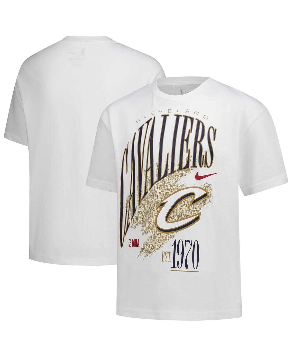 Nike Big Boys and Girls White Cleveland Cavaliers Hardwood Classics Champs Max90 T-Shirt - White
