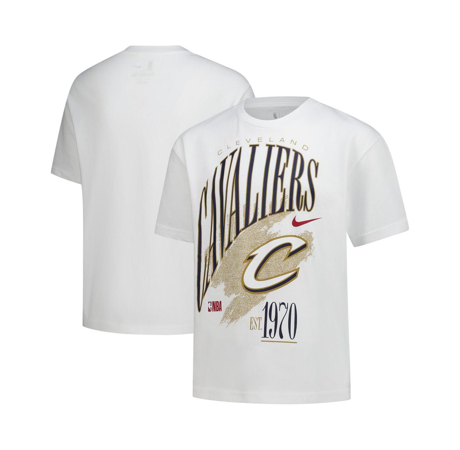 Big Boys and Girls White Cleveland Cavaliers Hardwood Classics Champs Max90 T-Shirt
