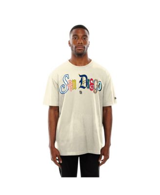 Men's Cream San Diego Padres Ransom Note Oversized T-Shirt