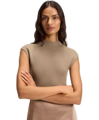 Women's Satin Skirt Knitted Dress