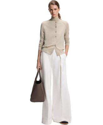 BOSS by Women's Extra-Fine Merino Wool Button-Up Cardigan Sweater