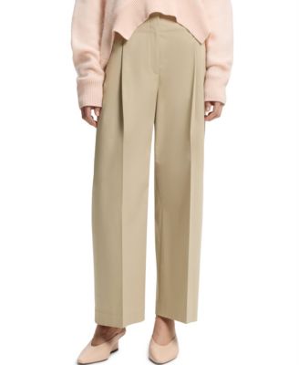 BOSS by Women's Stretch Cotton Relaxed-Fit Culottes Pants