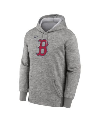 Men's Heather Gray Boston Red Sox Primary Logo Therma Hoodie