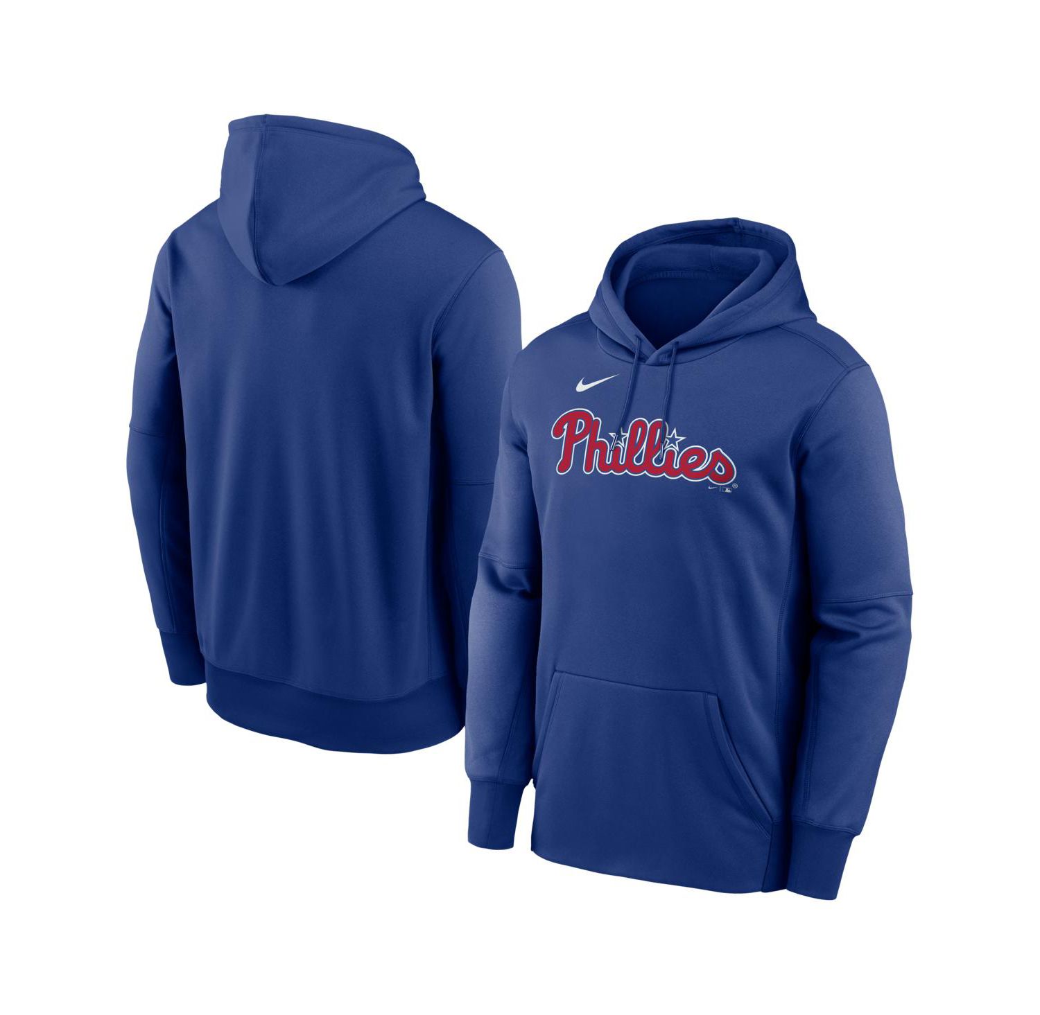 Men's Royal Philadelphia Phillies Primary Wordmark Therma Hoodie