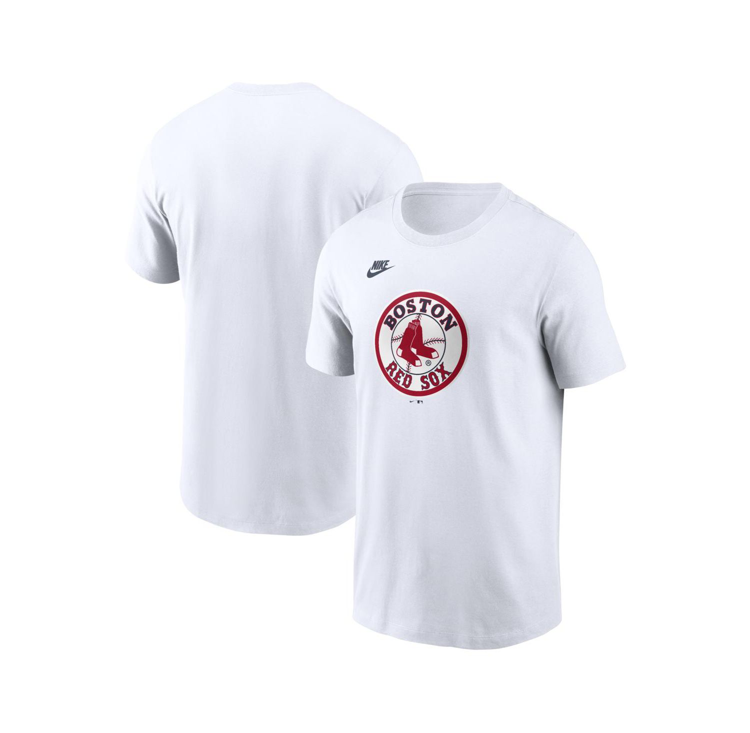 Men's White Boston Red Sox Cooperstown Collection Logo T-Shirt