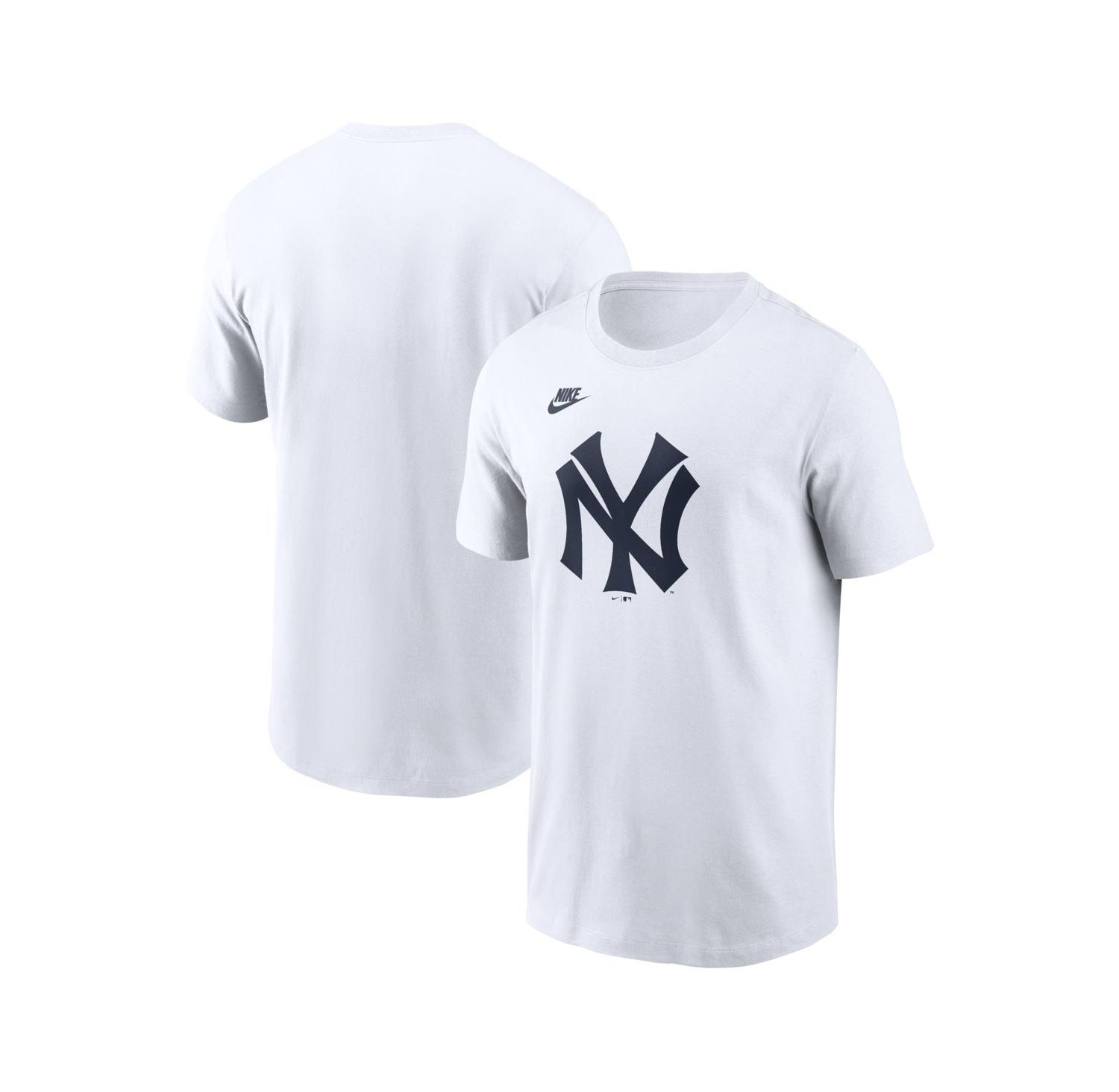 Men's White New York Yankees Cooperstown Collection Logo T-Shirt
