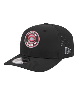 Men's Black Cincinnati Reds Circle 9SEVENTY Adjustable Hat