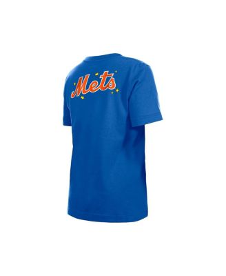 Big Boys and Girls Royal New York Mets Stars Cap T-Shirt