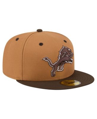 Men's Light Brown/Dark Brown Detroit Lions Two-Tone Walnut 59FIFTY Fitted Hat