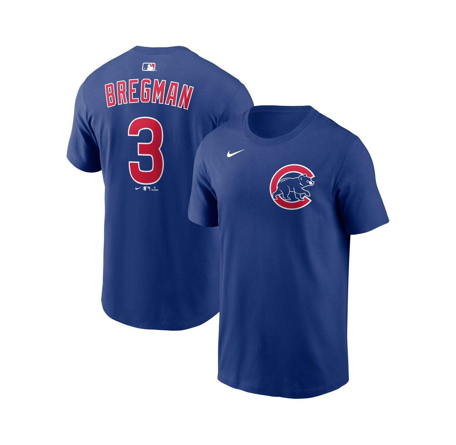 Men's Alex Bregman Royal Chicago Cubs Home Name & Number T-Shirt