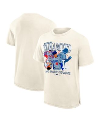 Men's Yoshinobu Yamamoto Cream Los Angeles Dodgers Montage T-Shirt