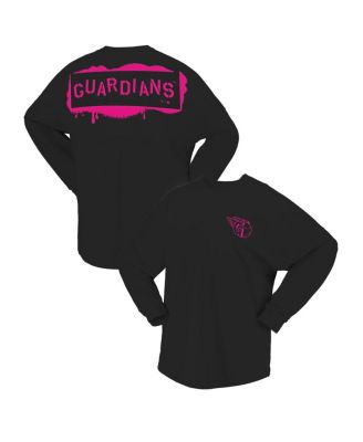 Women's Black Cleveland Guardians Neon Jersey Long Sleeve T-Shirt