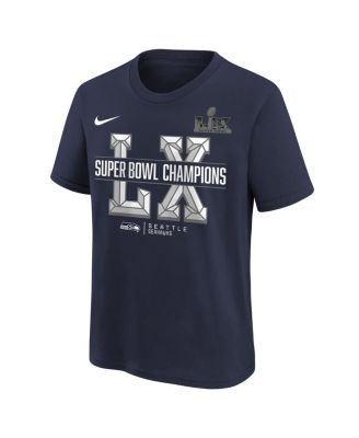 Big Boys and Girls College Navy Seattle Seahawks Super Bowl LX Champions T-Shirt