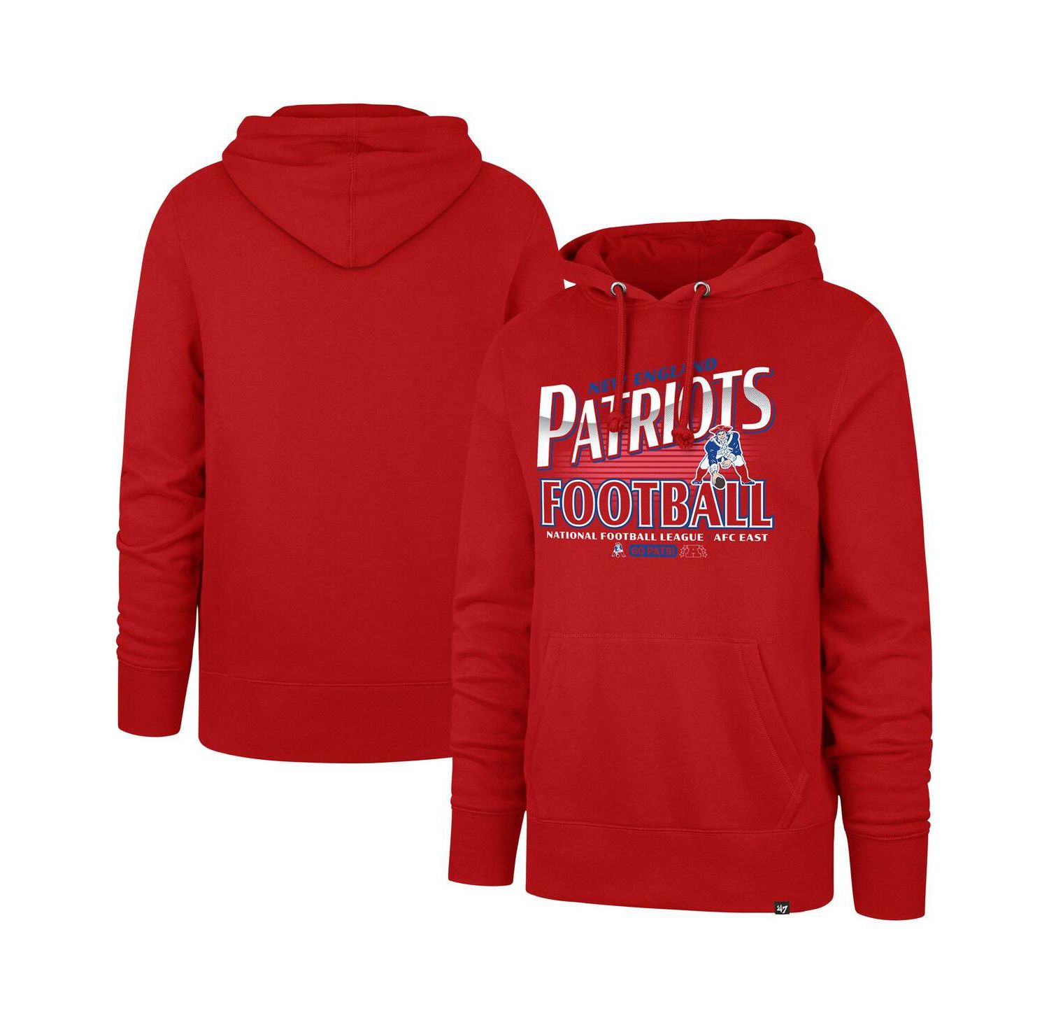 Men's Red New England Patriots Regional Headline Hoodie