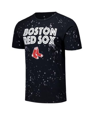 Men's Black/White Boston Red Sox Splatter T-Shirt