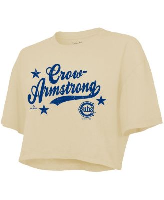 Women's Pete Crow-Armstrong Cream Chicago Cubs Boxy Crop Top