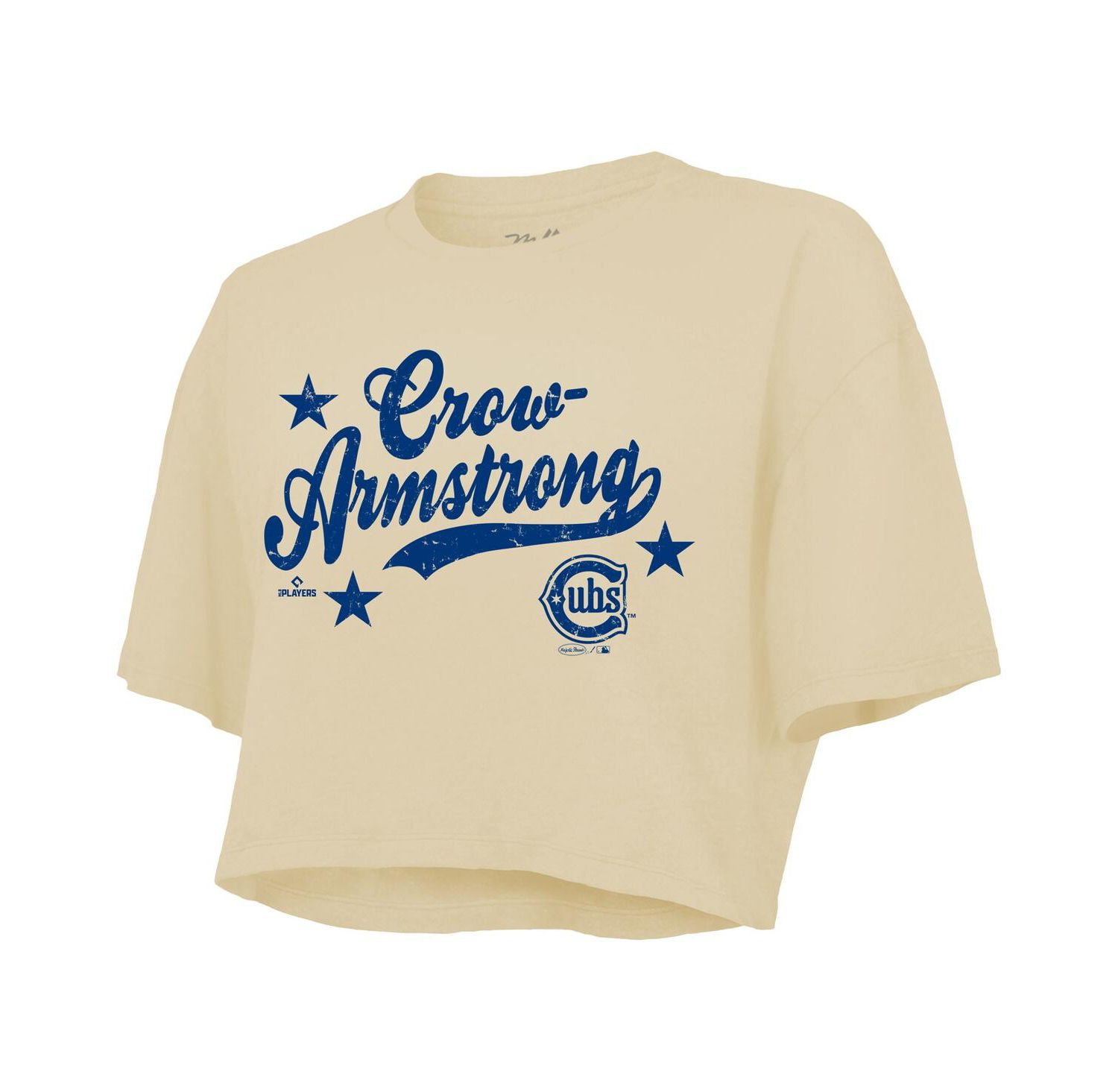 Women's Pete Crow-Armstrong Cream Chicago Cubs Boxy Crop Top