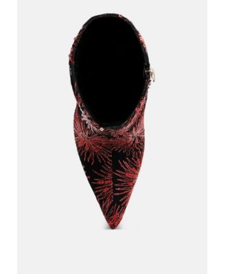 Women's Oleander Sequin Embellished Stiletto Boots