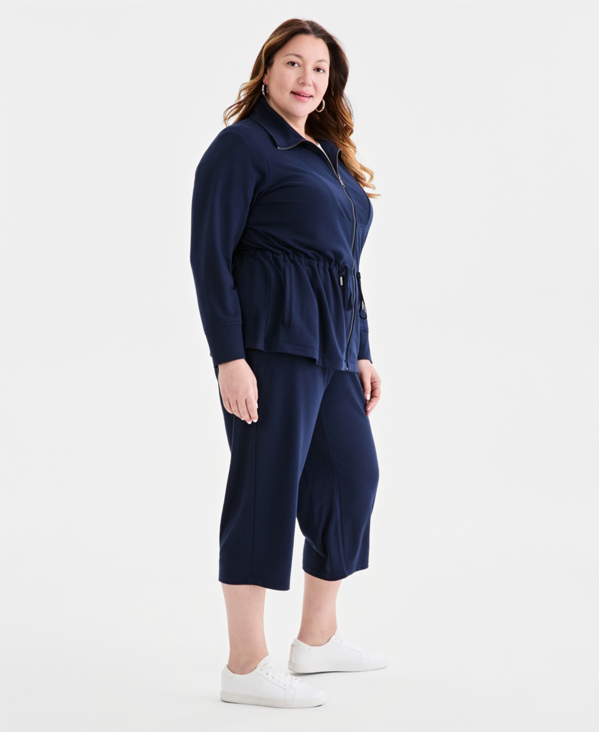 Style & Co Plus Luxsoft French Terry Zip Jacket, Macy's Exclusive
