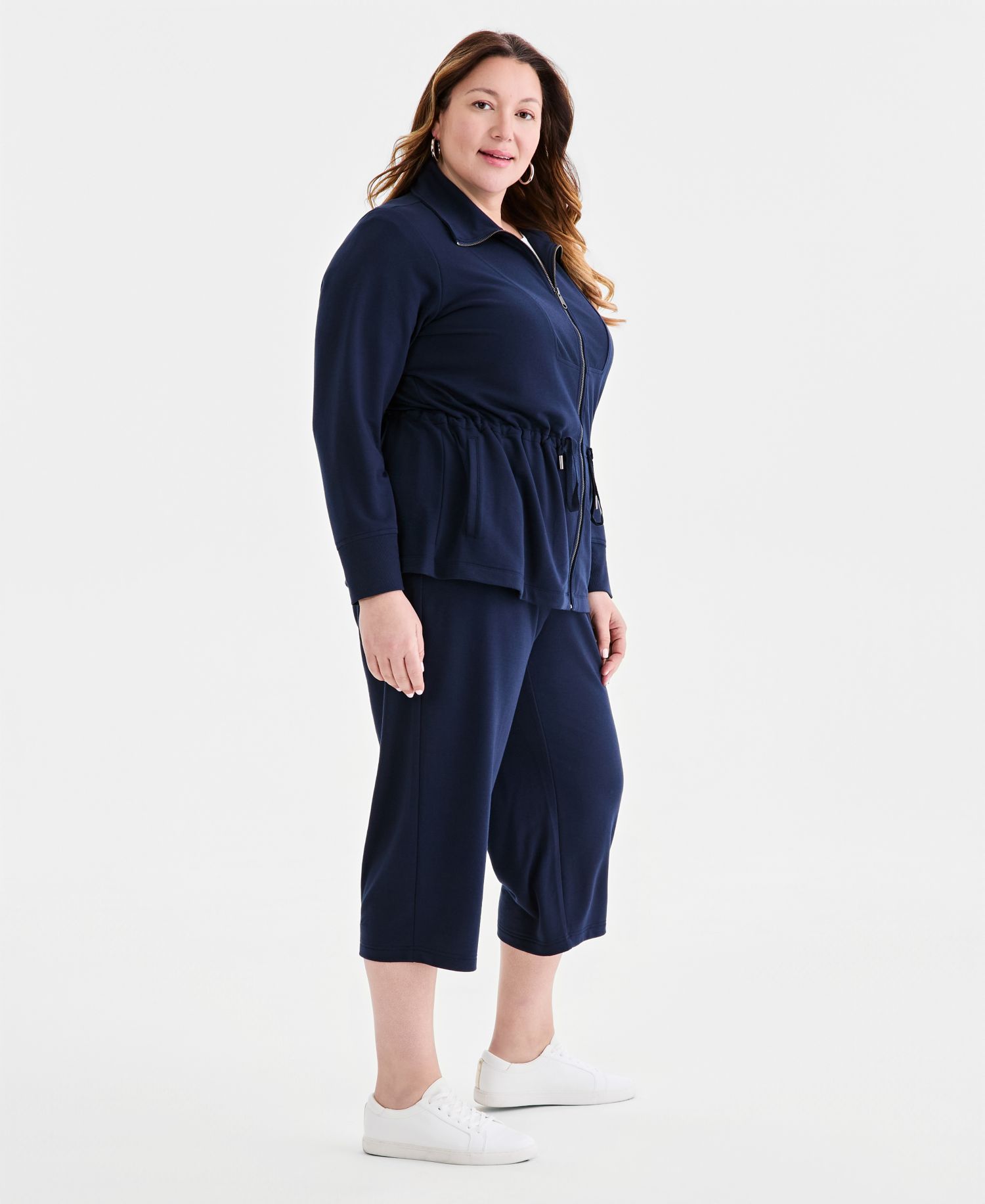 Plus Size LuxLounge French Terry Zip Jacket