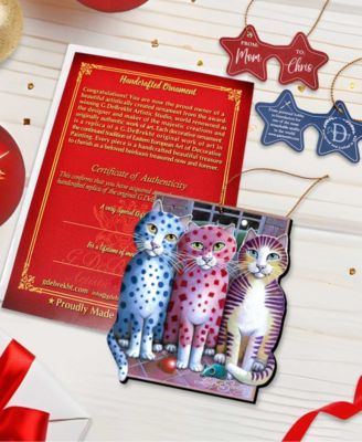 Board Meeting Pets Holiday Ornaments, Set of 2