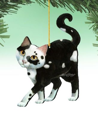 Cookie and Creme Cat Holiday Ornaments, Set of 2